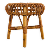 Rattan stool by Franco Albini for Vittorio Bonacina, Italy 60s