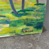Flowered landscape signed Lacas