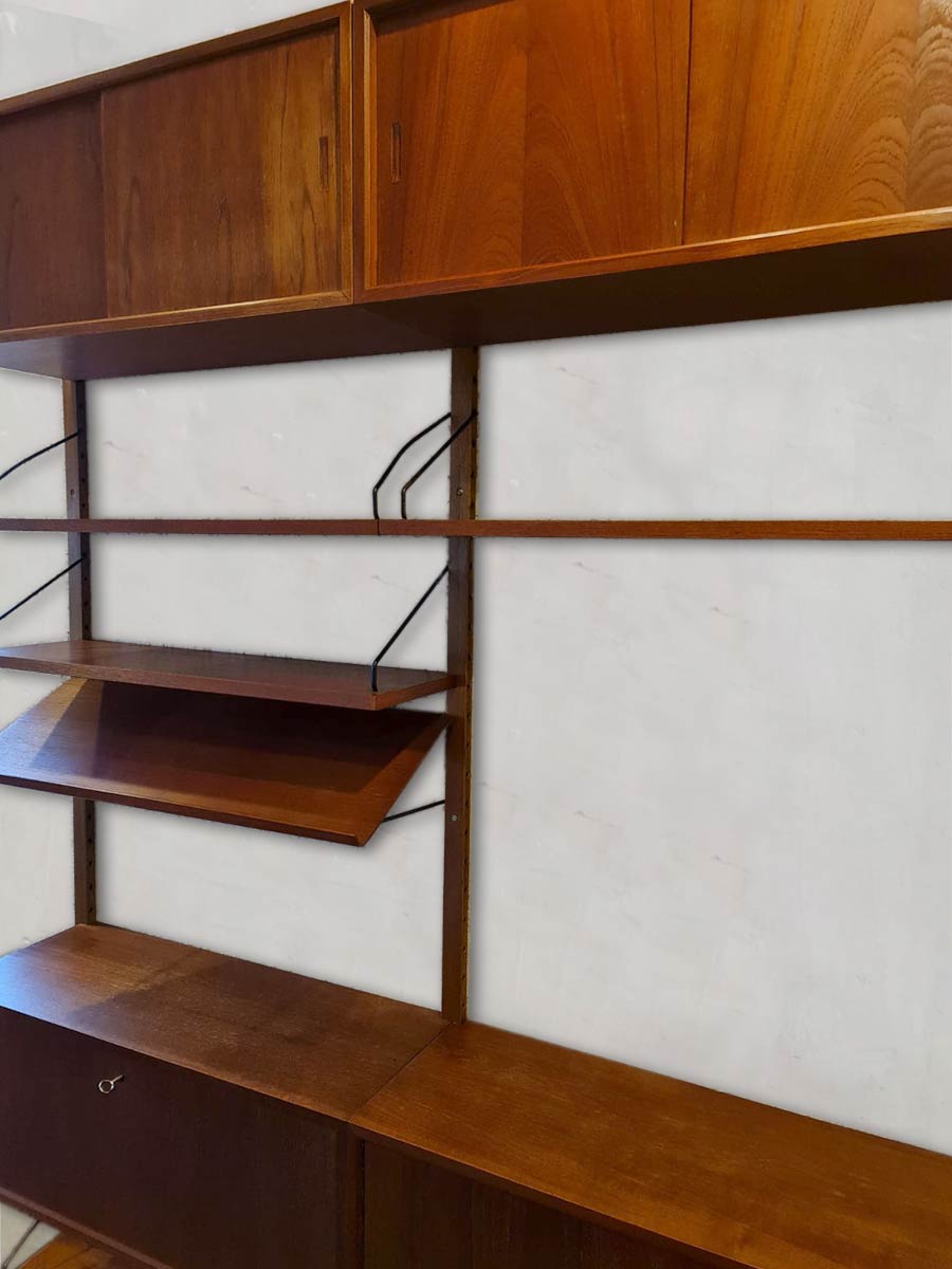 Midcentury Danish design wall unit shelf Poul Cadovius Royal System