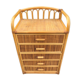 Vintage rattan and bamboo chiffon