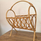 Rattan magazine rack