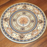Round plate Sarreguemines polychrome