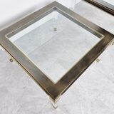 Tables d’appoint vintage en lucite et laiton, années 1980