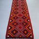 Old turkish kilim runner 345x90 cm, vintage kelim rug, long and narrow
