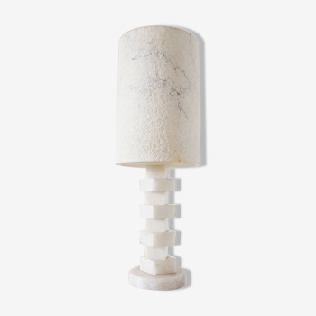 Minimalist vintage alabaster lamp