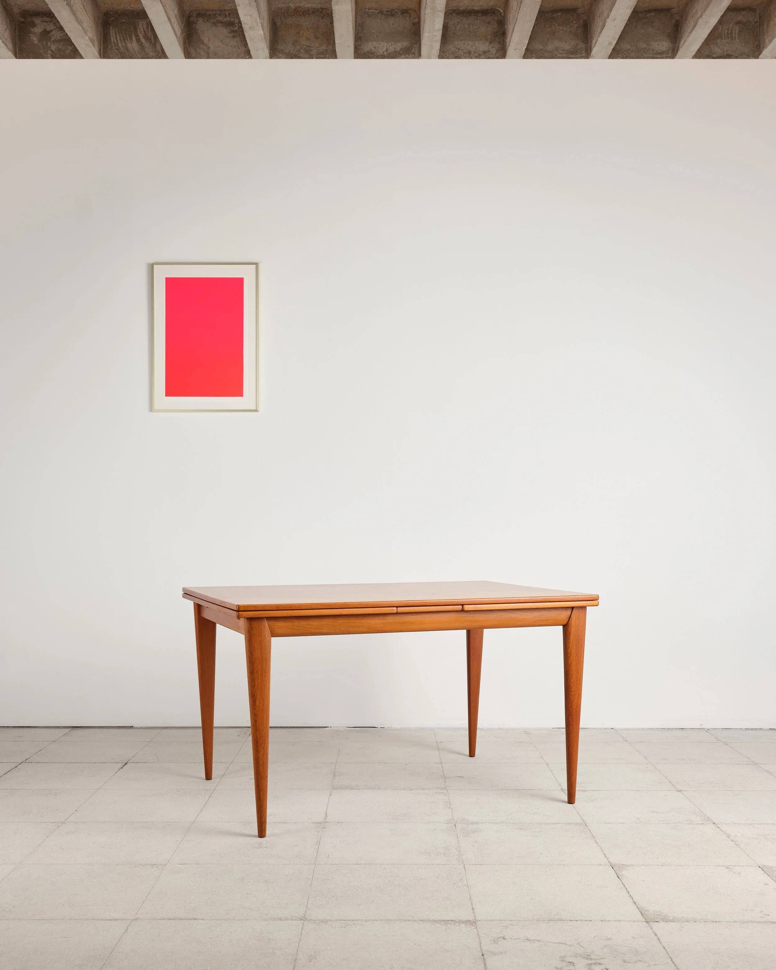 Extendable table model 12 in teak by Niels O. Møller, Denmark, 1960s