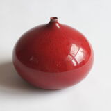 Red fig vase by Rogier Vandeweghe for Perignem, Belgium 1963.