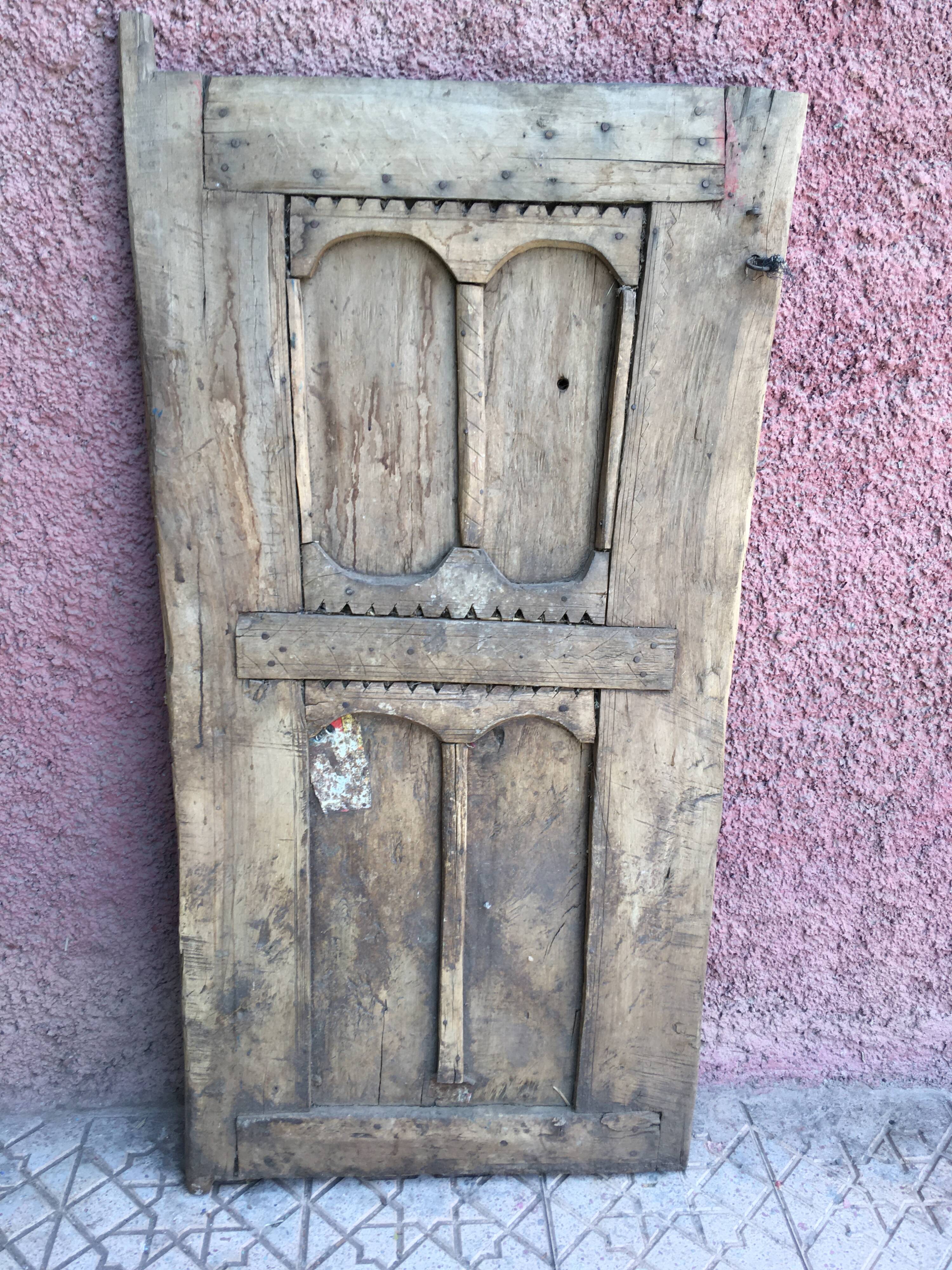 Authentic vintage wooden berber door - morocco