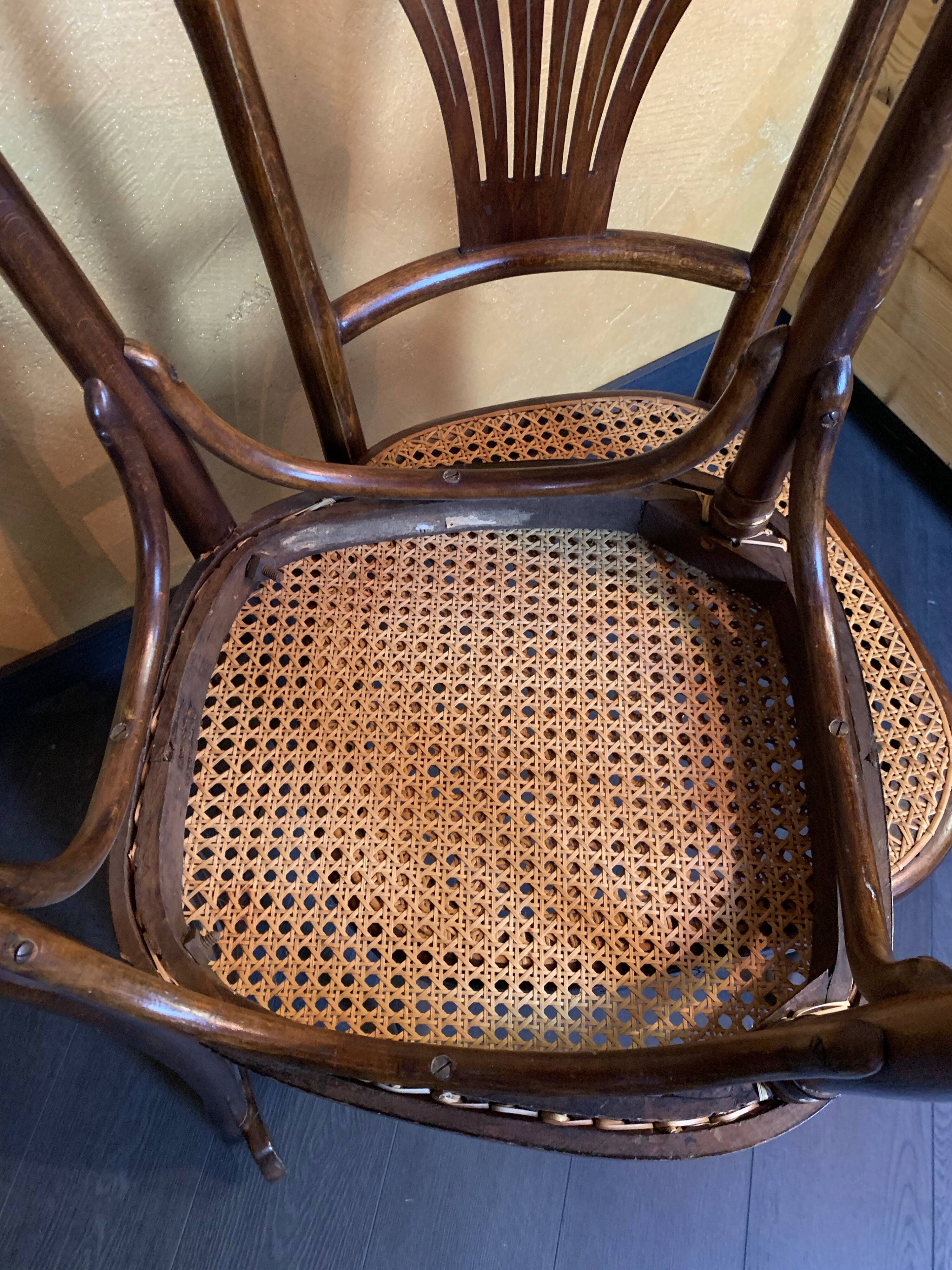 Pair of Art Nouveau chairs