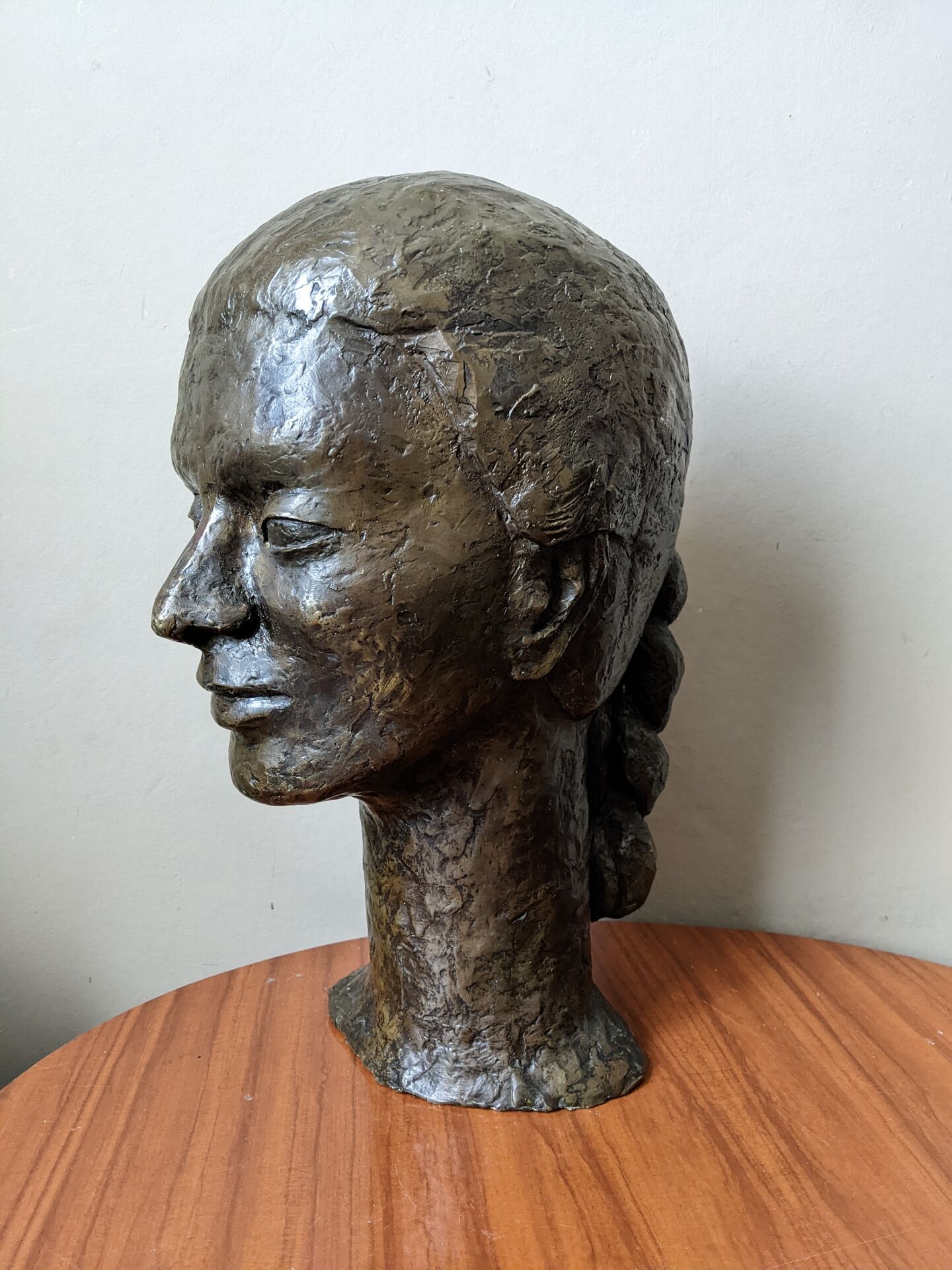 Handcrafted bronze bust sculpture