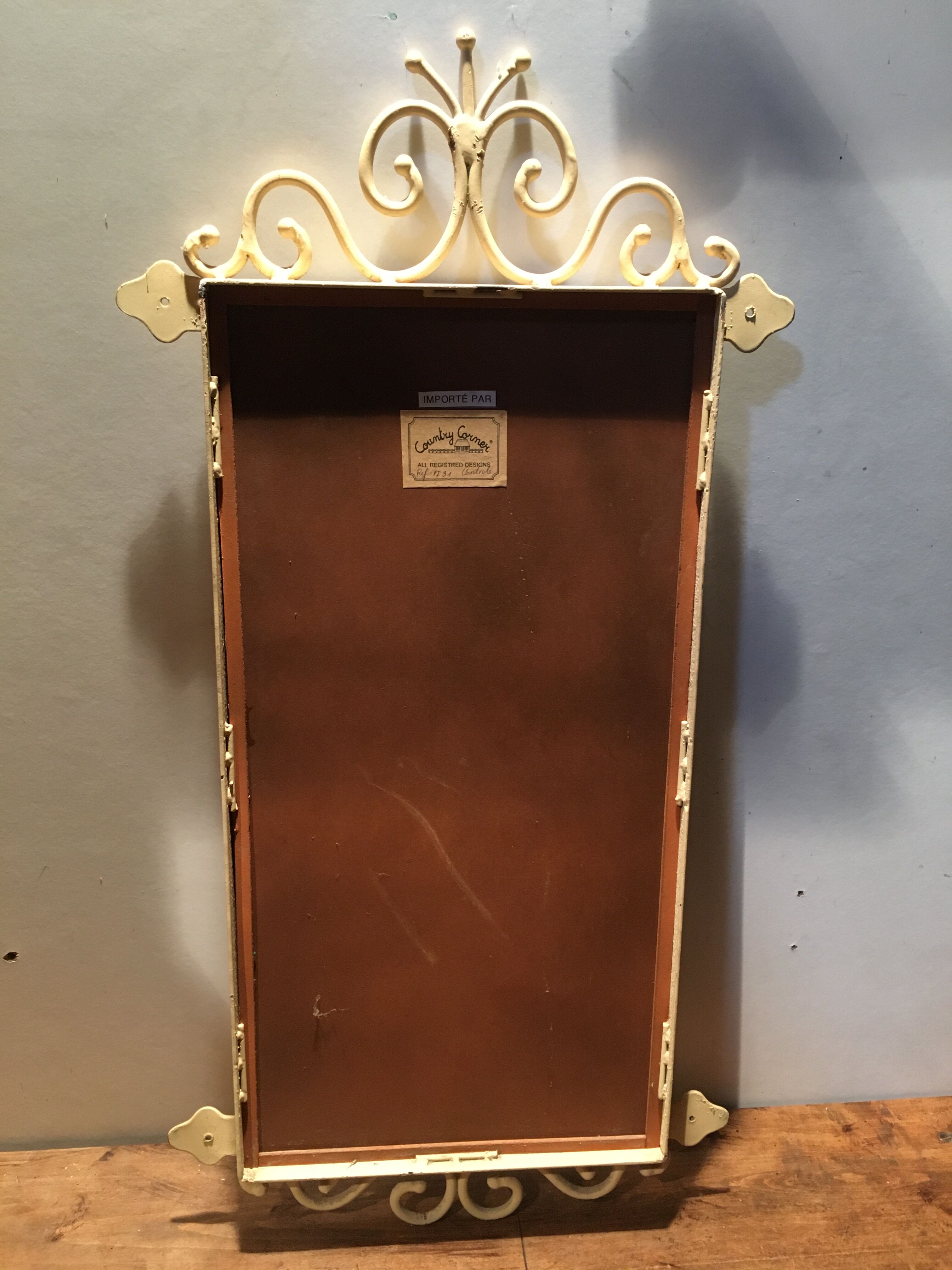 Wrought iron mirror "Country corner" 81x42cm