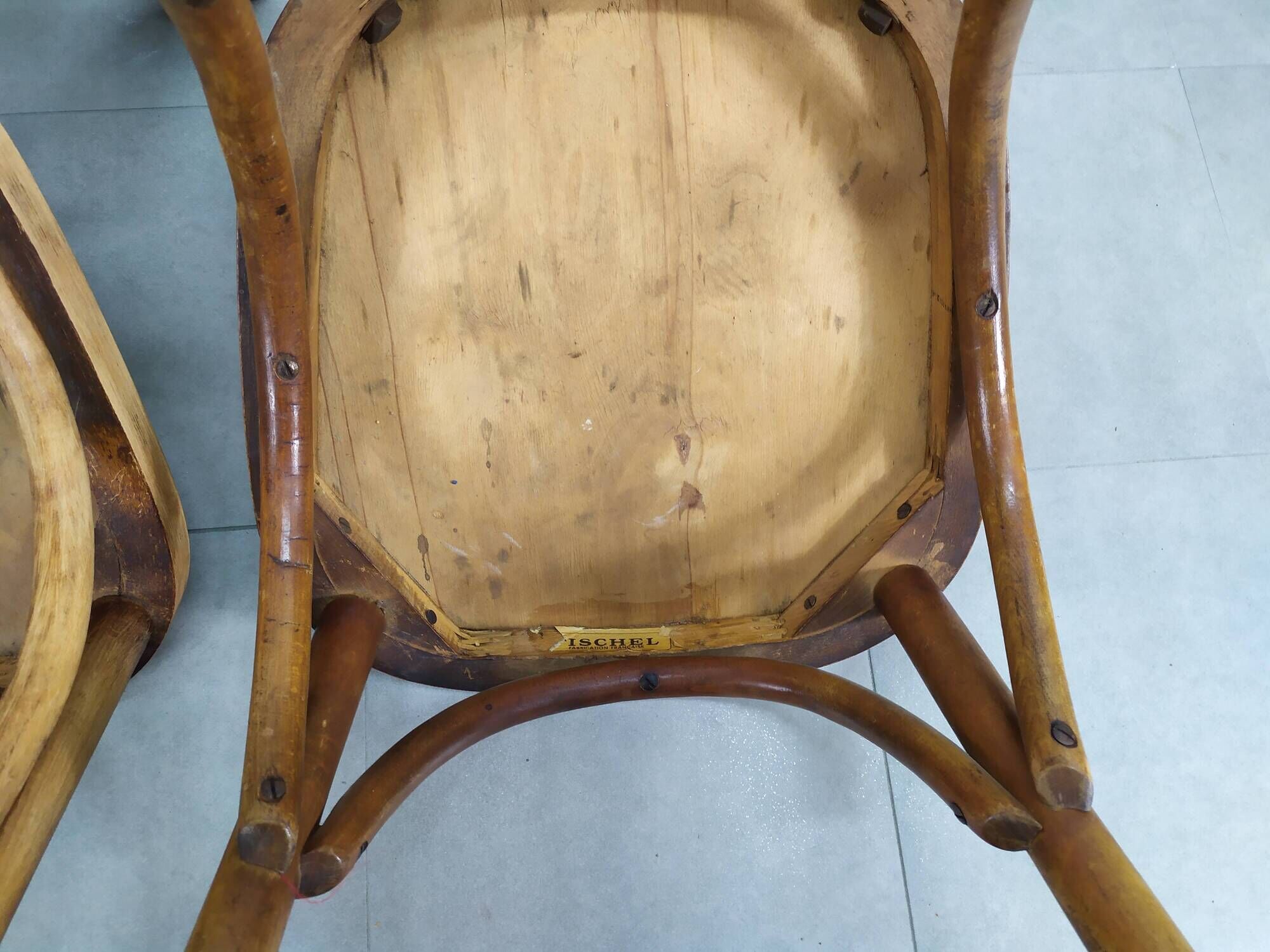 Suite of 6 wooden barhel barel bistro chair