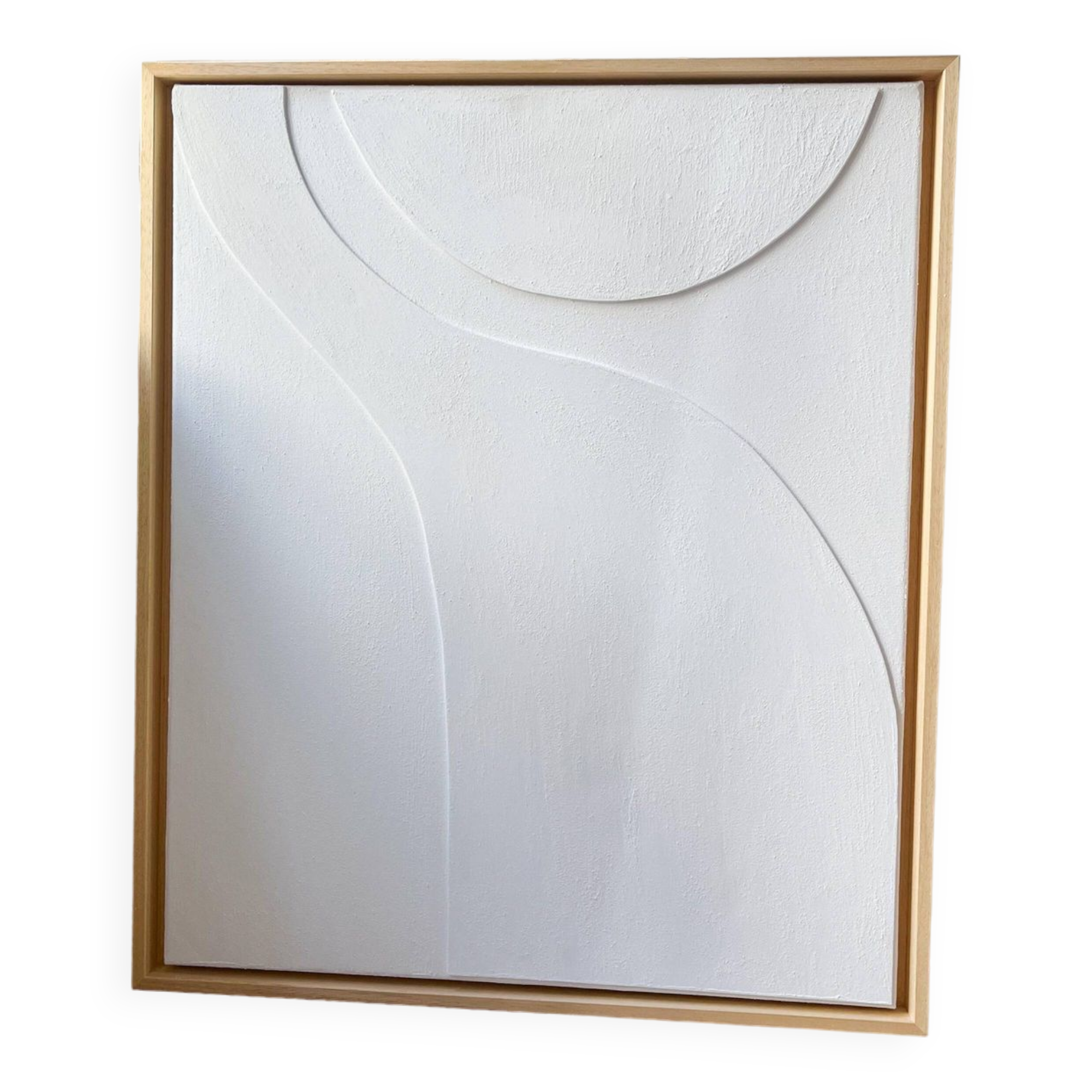 Tableau relief minimaliste blanc