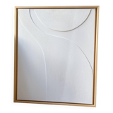 Tableau relief minimaliste blanc