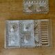 Tray and 3 vintage ramekins in worked glass