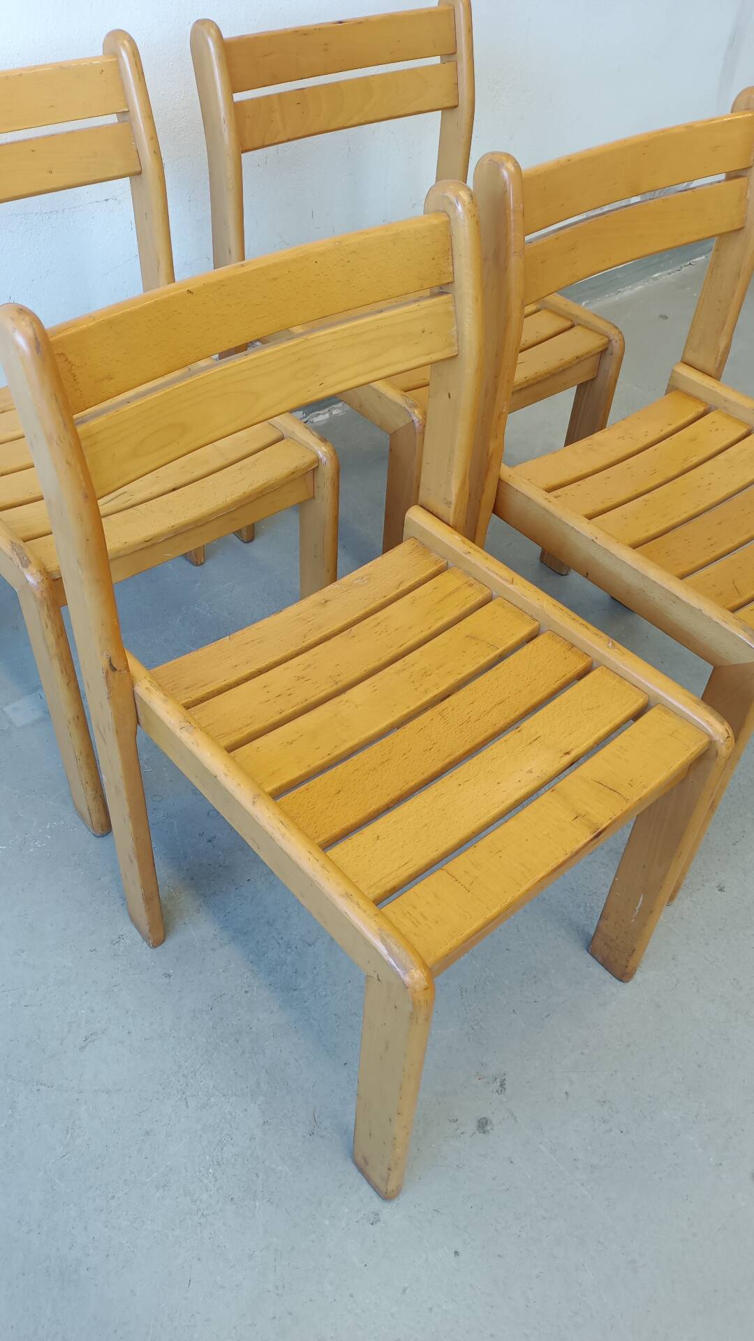 Set of beech chairs
