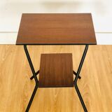 Wood and metal side table