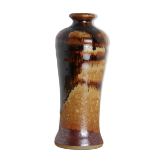 Vase 13cm soliflore céramique marron