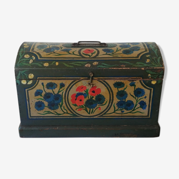 Painted wooden chest