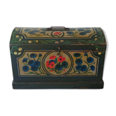 Painted wooden chest