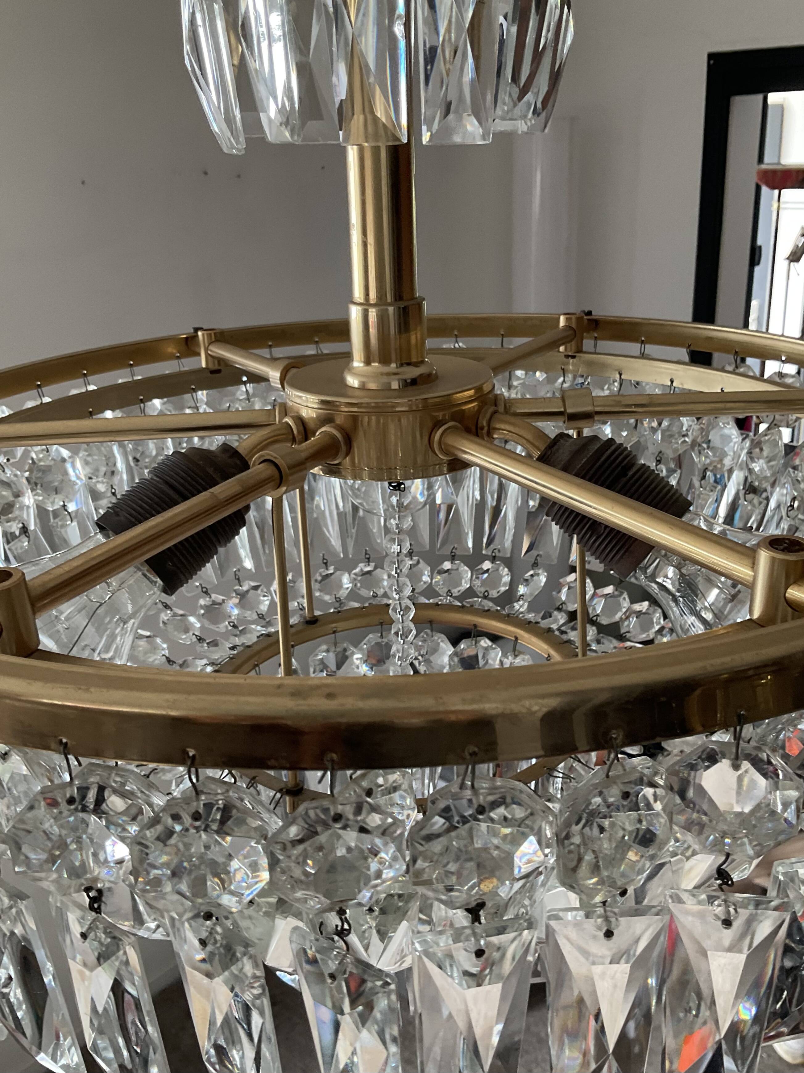 Cascade chandelier with vintage 70s tassels