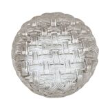 Round glass ceiling lamp, Eickmeier Leuchten, Germany 1970s.
