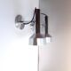 Pair of vintage wall lights - Brushed aluminum spotlight - 1970