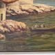 Huile sur toile du XIXème siècle, calanques, Méditerranée