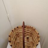 Vintage wooden basket for picking mushrooms