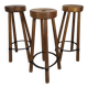 3 brutalist bar stools