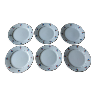 Set of 6 dessert plates Digoin Sarreguemines