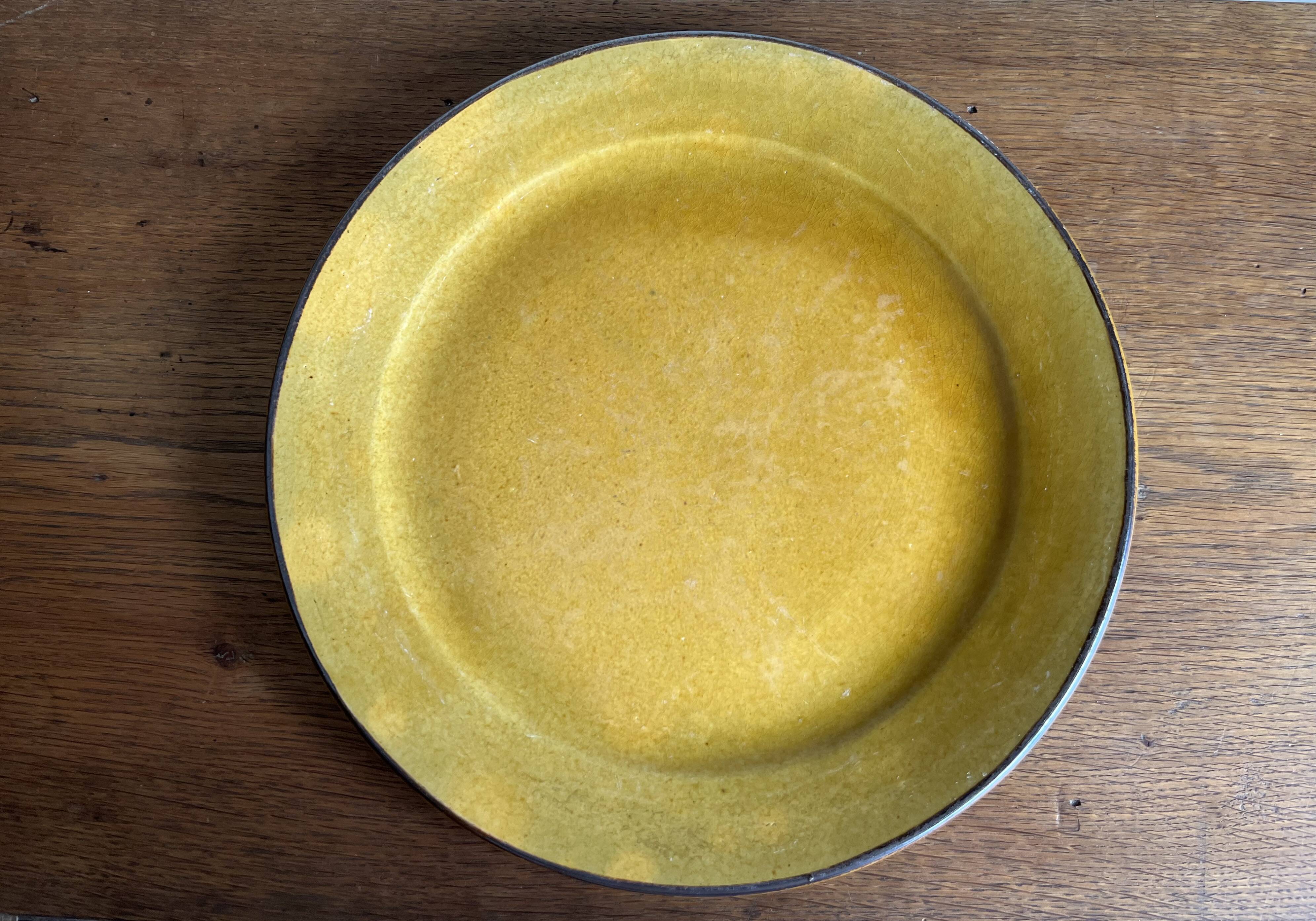Glazed earthenware centrepiece Aegitna XXL plate Vallauris