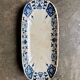Ravier Gien in blue ironstone, "Ibis bleu" service.