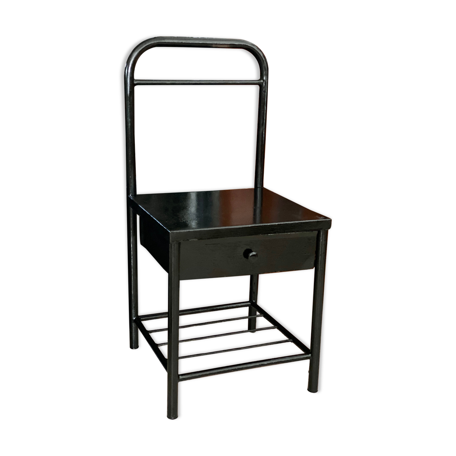 Vintage boarding school bedside table