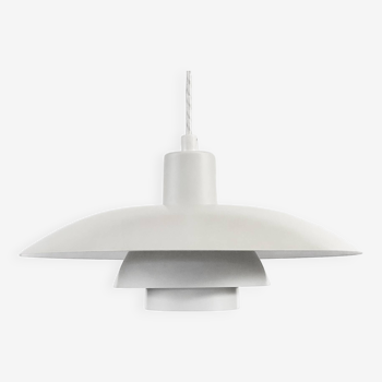 White pendant light PH 4/3 by Poul Henningsen for Louis Poulsen. Denmark 1980s