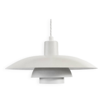 White pendant light PH 4/3 by Poul Henningsen for Louis Poulsen. Denmark 1980s