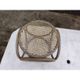 Pouf 1900 curved beech wood and caning
