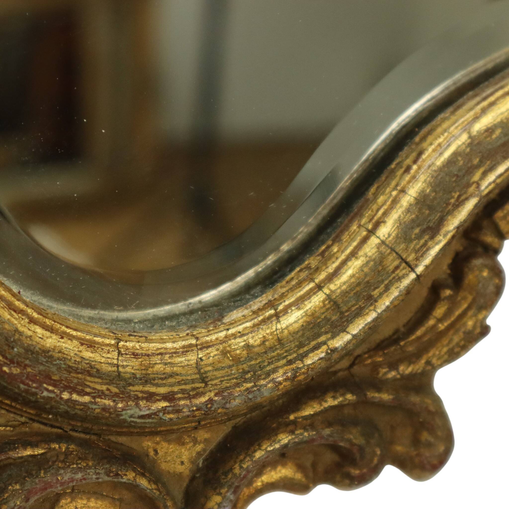 Mid Century Gold Leaf Mirror Classic Deknudt Fifties