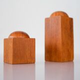 Set of Danish modernist teak salt and pepper shakers, set of 2.