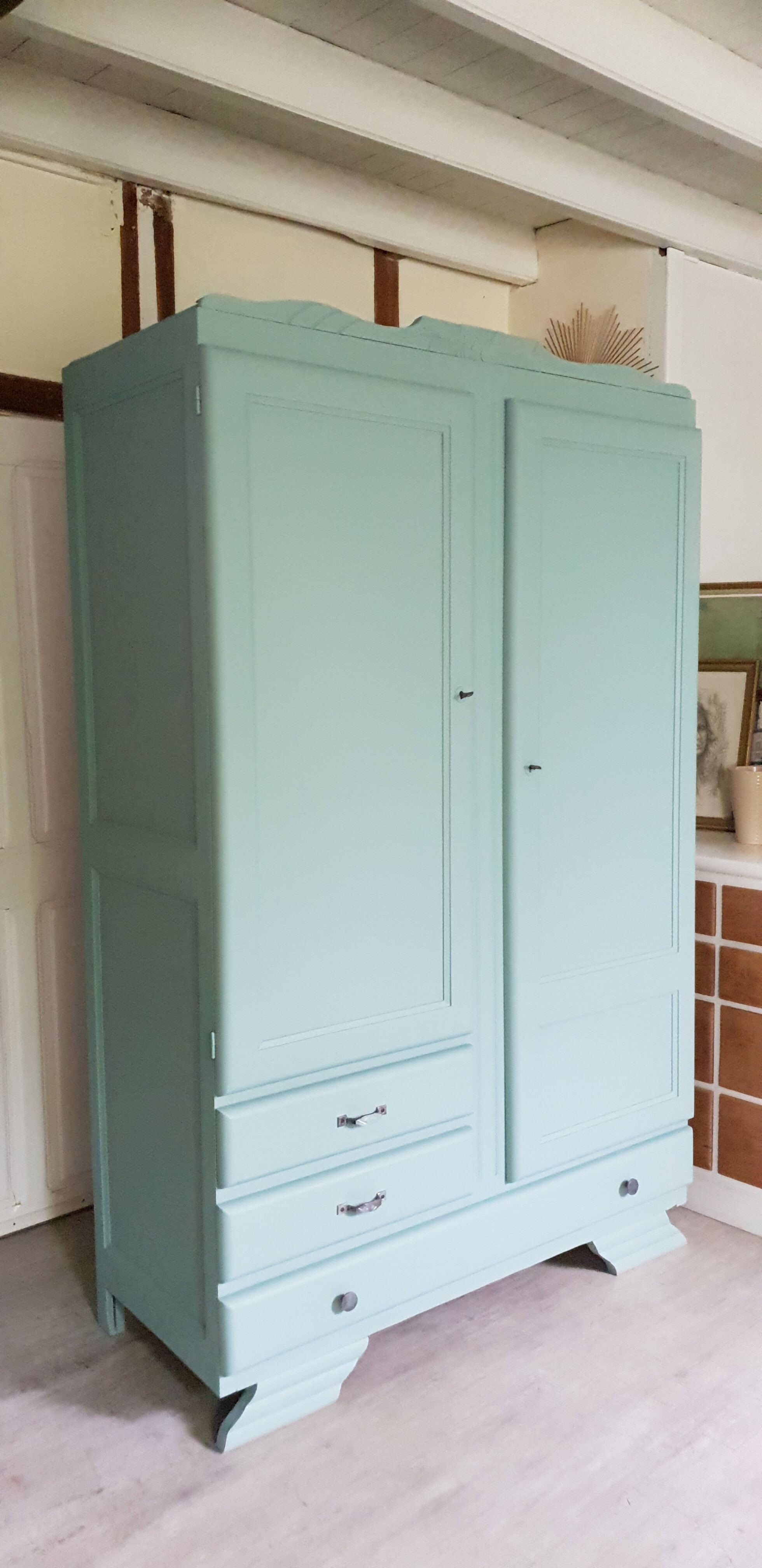 Green wardrobe thatdon art deco