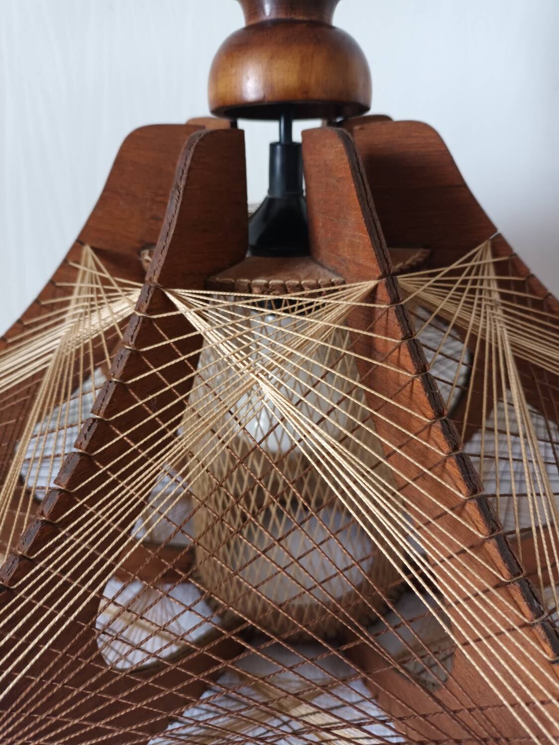 Scandinavian vintage wire pendant light