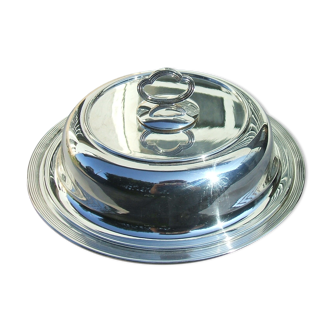 Silver metal covered legumier