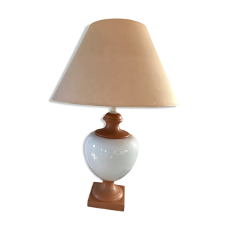 Lampe  en céramique bicolore vintage