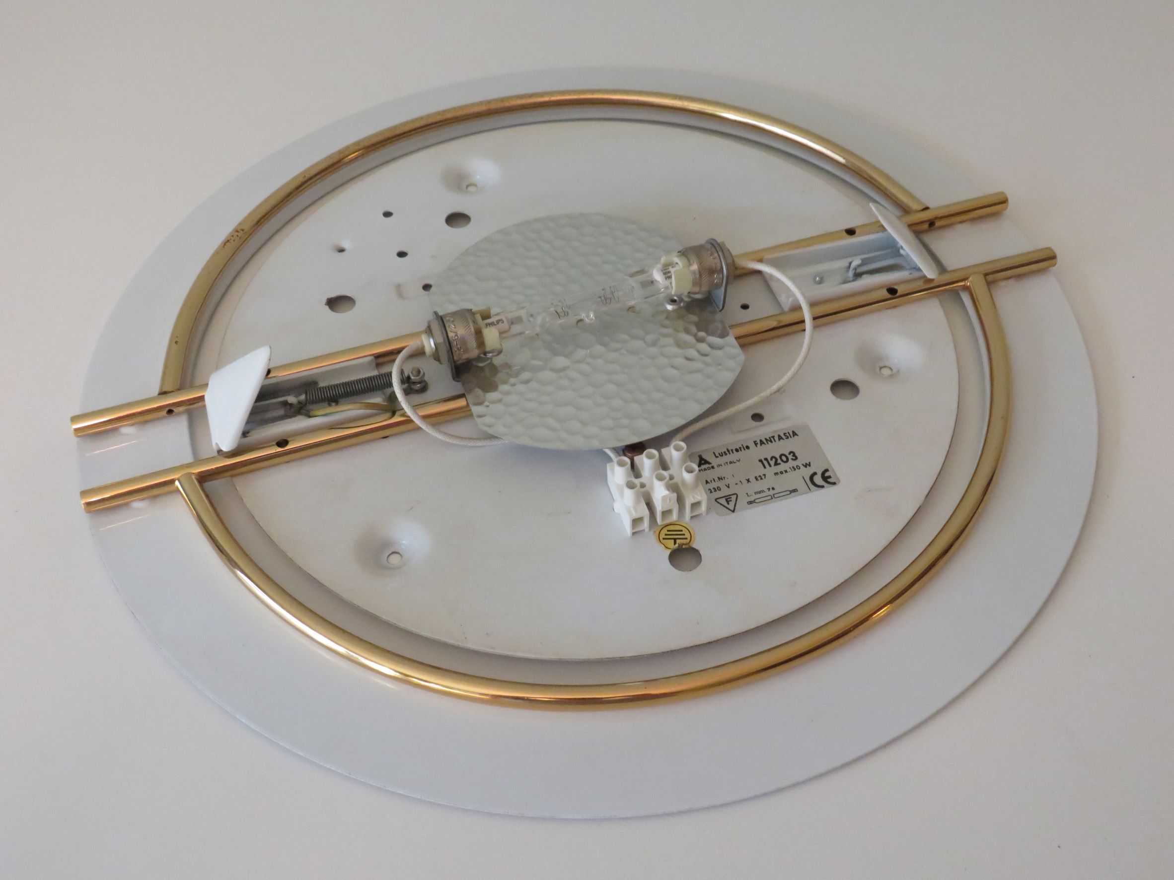 Vintage ceiling lamp, Lusterie Fantasia Italy 1980