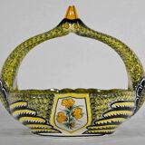 Earthenware basket, Manufacture Henriot Quimper – Mid-twentieth century