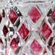 Harlequin crystal whisky decanter, Bohemia, Czechoslovakia, vintage 1950s-1970s