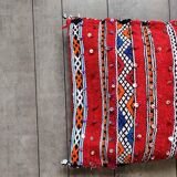 Red Moroccan kilim cushion
