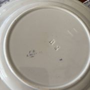 Set of 6 dessert plates Creil & Montereau Bouquets • Antique earthenware