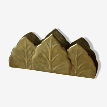 Solid brass napkin holder, vintage from the 1970s