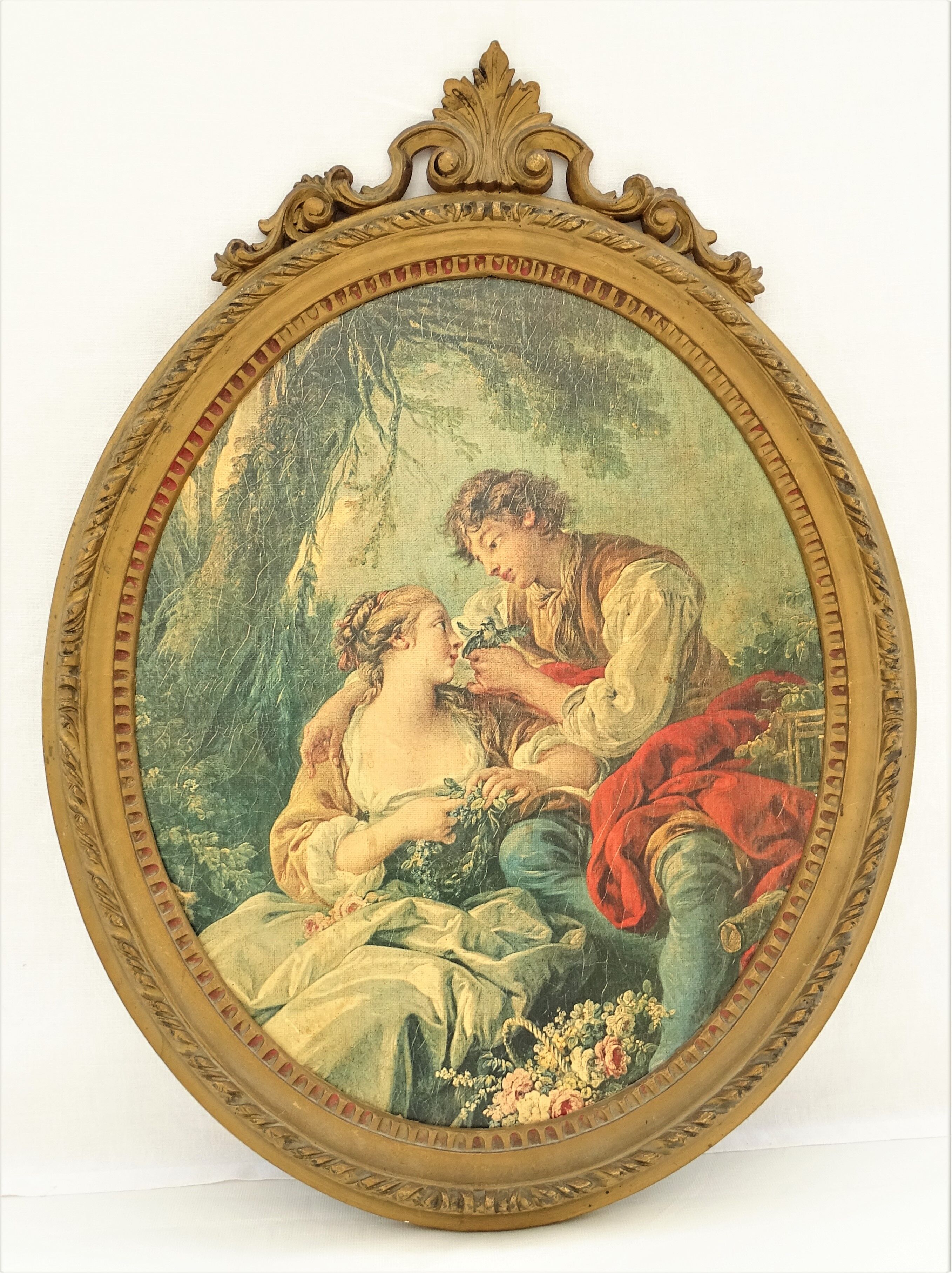 Cadre vintage scène romantique